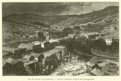 Vue de Central City，科罗拉多州（版画） 作者 法语学校