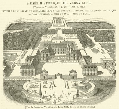 Vue du chateau de Versailles sous Louis XIII (engraving) 作者 法语学校