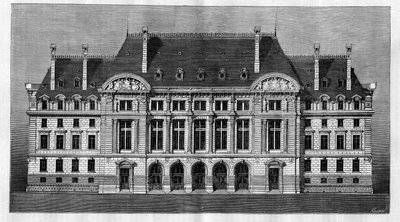 亨利-保罗(Henri Paul)-奈诺(1853-1934)设计的巴黎索邦大学新建筑的外景(主立面) 作者 法语学校