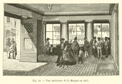1855年太平间的内部视图 作者 French School