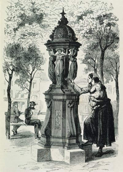 华莱士喷泉，1872年 作者 法语学校