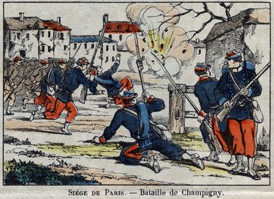 1870年法国和普鲁士之间的战争：1870年11月30日至12月2日的尚皮尼战役或维利耶战役。 作者 法语学校