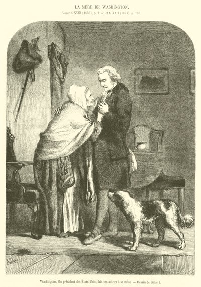Washington, elected president of the United States, bids farewell to his mother (engraving) 作者 法语学校