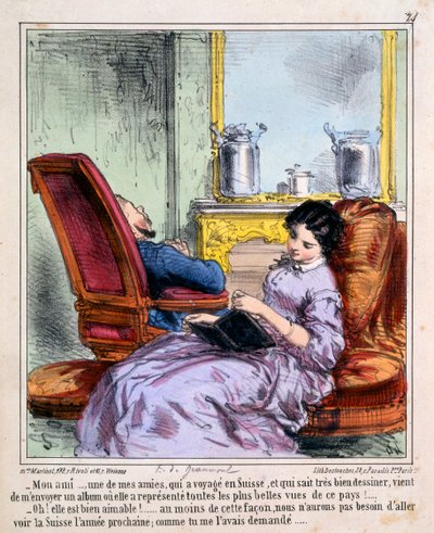妻子：一位朋友给我发了一张瑞士美女画的专辑，老公：好_那我们就不用了 作者 法语学校