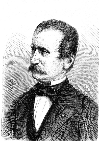 威廉-恩格特（Wilhelm ENGERTH，1814-1884 年），奥地利工程师，第一台山地机车的设计者。1867 年雕刻 作者 法语学校