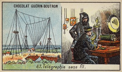 Wireless telegraphy (chromolitho) 作者 法语学校