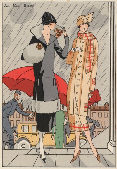 设计师 Premet 和 Gustave Beer 设计的 20 世纪 20 年代女装。(彩色印刷版） 作者 法语学校