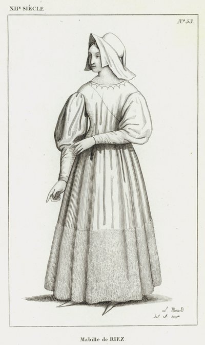 XII Siecle, Mabille de Riez (engraving) 作者 法语学校
