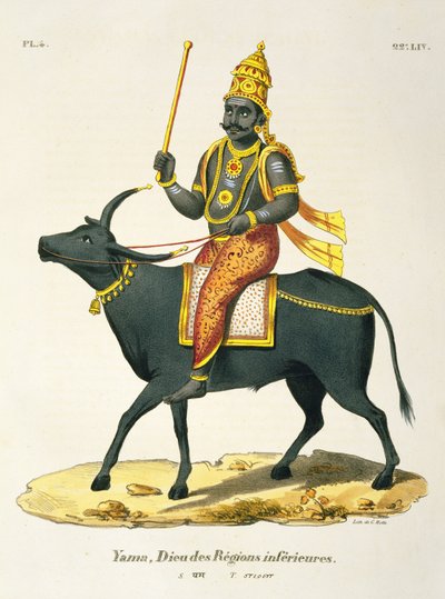 阎王，隐形世界之神，由C. de Motte（1785-1836）镌刻 作者 法语学校