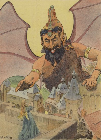 巨人说："你们将跟随我"（彩色石版画） 作者 法语学校
