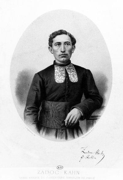 Zadoc Kahn，法国共和党首席拉比，c.1869 作者 法语学校