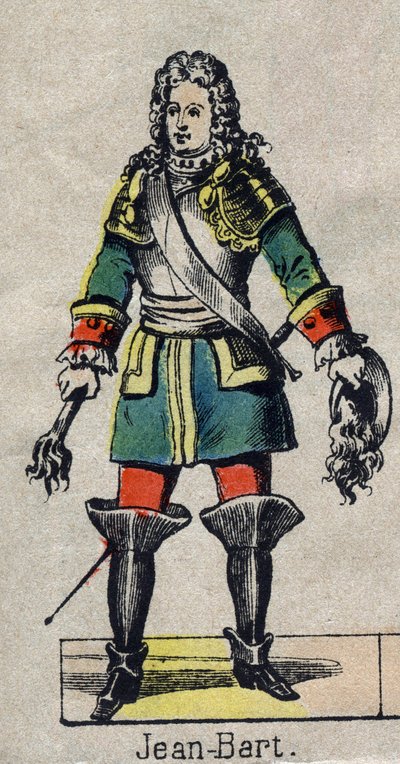 让-巴特（1650-1702）的画像，法国水手，私掠者。19世纪末的埃皮纳尔的图像。 作者 法语学校
