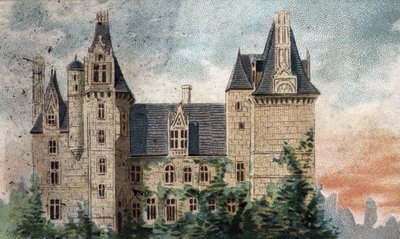 Montigny-le-Ganelon (Montigny le ganelon) (Eure et loir) 城堡的景色。 作者 法语学校