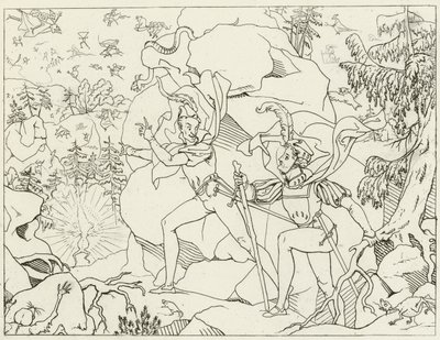 歌德的浮士德的插图 作者 弗里德里希·奥古斯特·莫里茨·雷茨奇