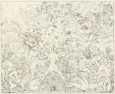 歌德的浮士德的插图 作者 弗里德里希·奥古斯特·莫里茨·雷茨奇