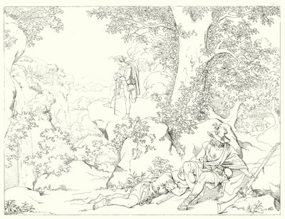 席勒的《冯德格洛克的谎言》或《钟声》的插图（版画） 作者 弗里德里希·奥古斯特·莫里茨·雷茨奇