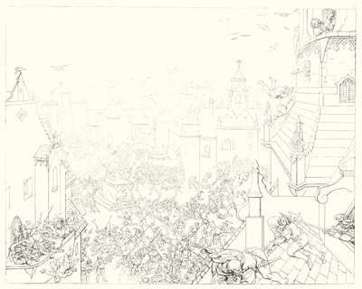 席勒的《冯德格洛克的谎言》或《钟声》的插图（版画） 作者 弗里德里希·奥古斯特·莫里茨·雷茨奇