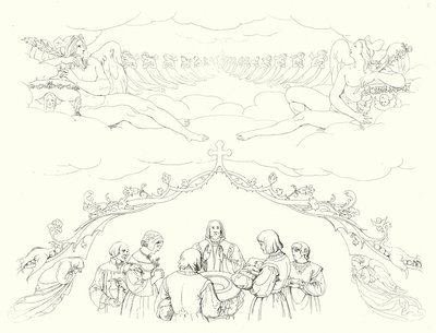 席勒的《冯德格洛克的谎言》或《钟声》的插图（版画） 作者 弗里德里希·奥古斯特·莫里茨·雷茨奇