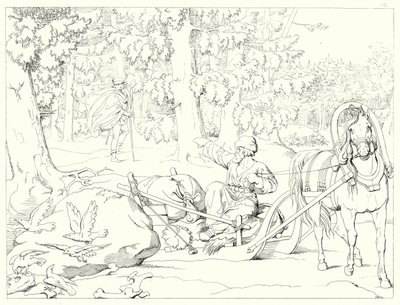 席勒的《冯德格洛克的谎言》或《钟声》的插图（版画） 作者 弗里德里希·奥古斯特·莫里茨·雷茨奇