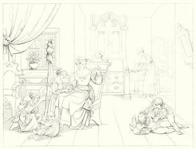 席勒的《冯德格洛克的谎言》或《钟声》的插图（版画） 作者 弗里德里希·奥古斯特·莫里茨·雷茨奇