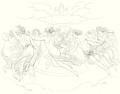 席勒的《钟声之歌》插图（雕刻）。 作者 弗里德里希·奥古斯特·莫里茨·雷茨奇