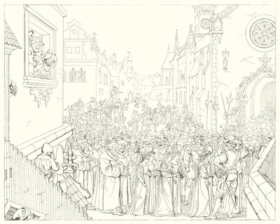 席勒的《冯德格洛克的谎言》或《钟声》的插图（版画） 作者 弗里德里希·奥古斯特·莫里茨·雷茨奇