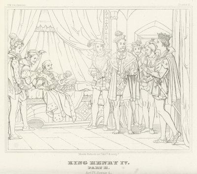 亨利四世国王，第二部分，第四幕，场景 4（雕刻） 作者 弗里德里希·奥古斯特·莫里茨·雷茨奇