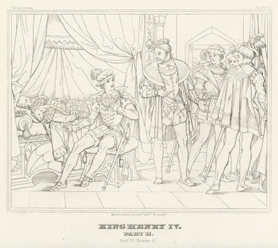 King Henry IV, Part II, Act IV, Scene 4 (engraving) 作者 弗里德里希·奥古斯特·莫里茨·雷茨奇