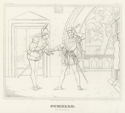 Othello, Act III, Scene 3 (engraving) 作者 弗里德里希·奥古斯特·莫里茨·雷茨奇