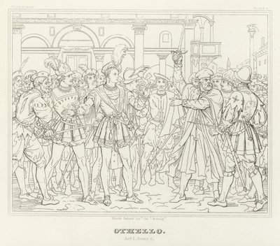 Othello, Act I, Scene 2 (engraving) 作者 弗里德里希·奥古斯特·莫里茨·雷茨奇