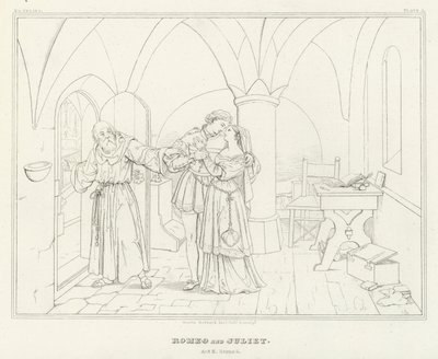 Romeo and Juliet, Act II, Scene 6 (engraving) 作者 弗里德里希·奥古斯特·莫里茨·雷茨奇