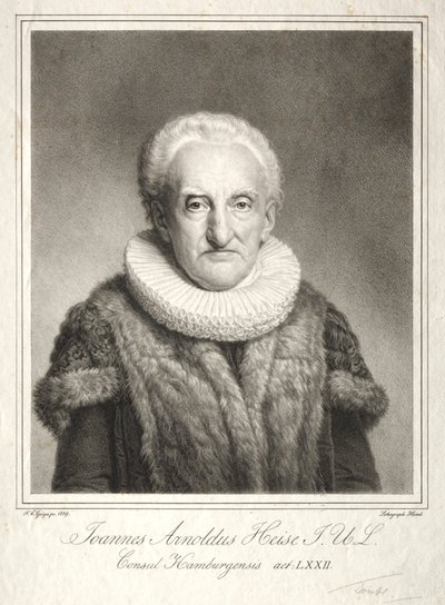 约翰·阿诺德·海斯（Johann Arnold Heise），1819年。 作者 弗里德里希·卡尔·格罗格
