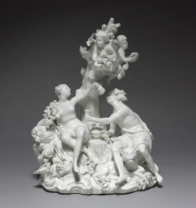 酒神和金星，比利时图尔奈工厂制造商，约1755年 作者 弗里德里希·埃里亚斯·迈耶