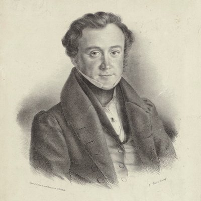 作曲家Johann Wenzel Kalliwoda 1801-1866的肖像。 作者 弗里德里希·古斯塔夫·施里克