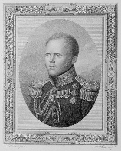 俄罗斯大公康斯坦丁-帕夫洛维奇的肖像，1779-1831年，19世纪第一季度。   作者 弗里德里希·约翰