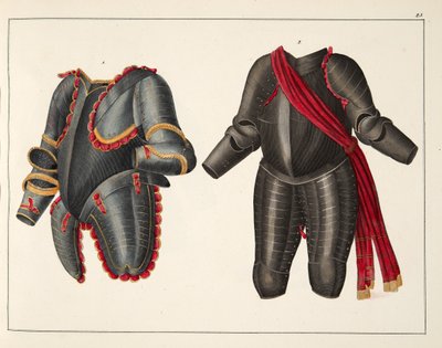 盔甲，来自&39;发展历史与侠义风俗&39;，由Franz Kottenkamp博士发表，由Carl Hoffmann出版，1842年 作者 弗里德里希·马丁·冯·赖比施
