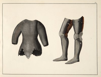 装甲，来自“侠义发展史”的作品，由Franz Kottenkamp博士撰写，由Carl Hoffmann出版，1842年 作者 弗里德里希·马丁·冯·赖比施