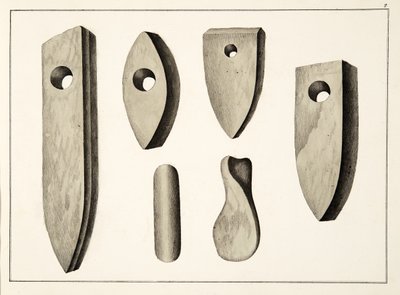 石头武器，来自“发展历史与侠义风俗”，由Franz Kottenkamp博士发表，由Carl Hoffmann出版，1842年 作者 弗里德里希·马丁·冯·赖比施