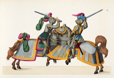 两位骑士参加锦标赛，由Franz Kottenkamp博士撰写的“发展历史与侠义风俗”，由Carl Hoffmann出版，1842年 作者 弗里德里希·马丁·冯·赖比施