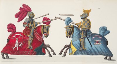 两位骑士参加锦标赛，由Franz Kottenkamp博士撰写的“发展历史与侠义风俗”，由Carl Hoffmann出版，1842年 作者 弗里德里希·马丁·冯·赖比施