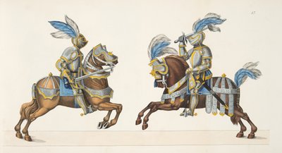 两位骑士参加锦标赛，由Franz Kottenkamp博士撰写的“发展历史与侠义风俗”，由Carl Hoffmann出版，1842年 作者 弗里德里希·马丁·冯·赖比施