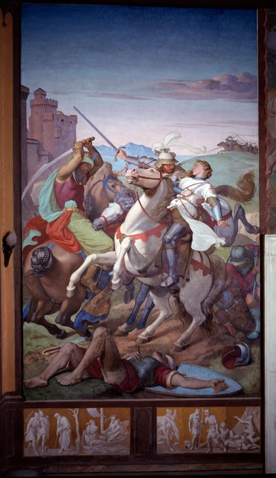 奥多拉多和吉尔迪普夫妇 - 壁画 作者 Friedrich Overbeck