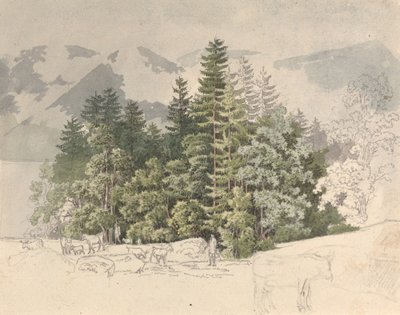 阿尔卑斯山景观 作者 弗里德里希·萨拉特（FriedrichSalathé）