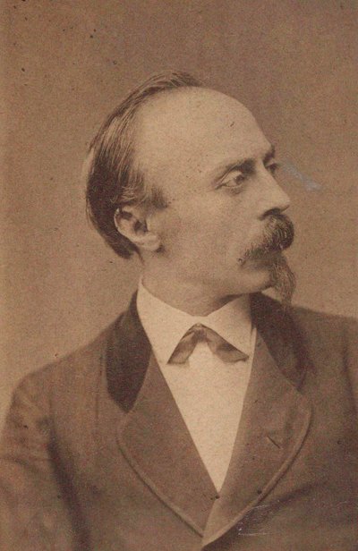 作曲家汉斯-冯-毕洛的肖像，1830-1894年，约1875年。 作者 弗里茨·勒克哈特