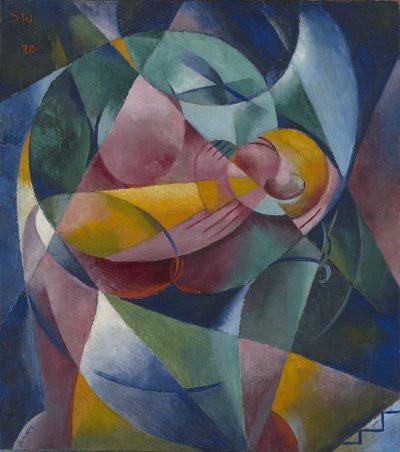 母亲与孩子，1920年 作者 弗里茨·斯塔肯伯格