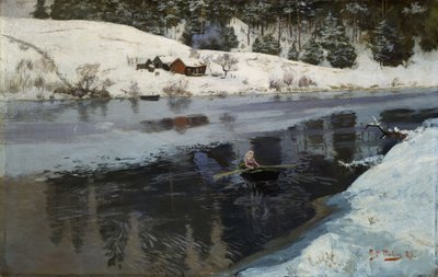 西摩亚河的冬天 作者 弗里茨·塔洛夫（Fritz Thaulov）