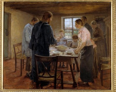 农民中的基督 弗里茨-冯-乌德(1848-1911)的画作 1887-1888年，太阳。0,5x0,6米 巴黎，奥赛博物馆 作者 弗里茨·冯·乌德