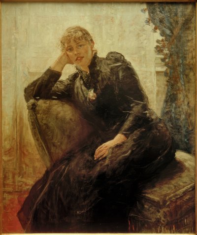 F·冯·乌德（F. von Uhde），《淑女肖像》（Portrait Thererese Karl） 作者 弗里茨·冯·乌德