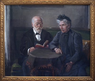 Senator Gustav Hertz and his wife. Painting by Fritz von Uhde (1848-1911), oil on canvas 作者 弗里茨·冯·乌德