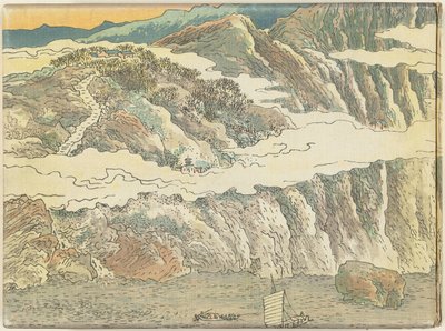 30 幅卷轴画中的中国 - 第一部分
支那山水画卷 - 物上题名 作者 西村熊吉